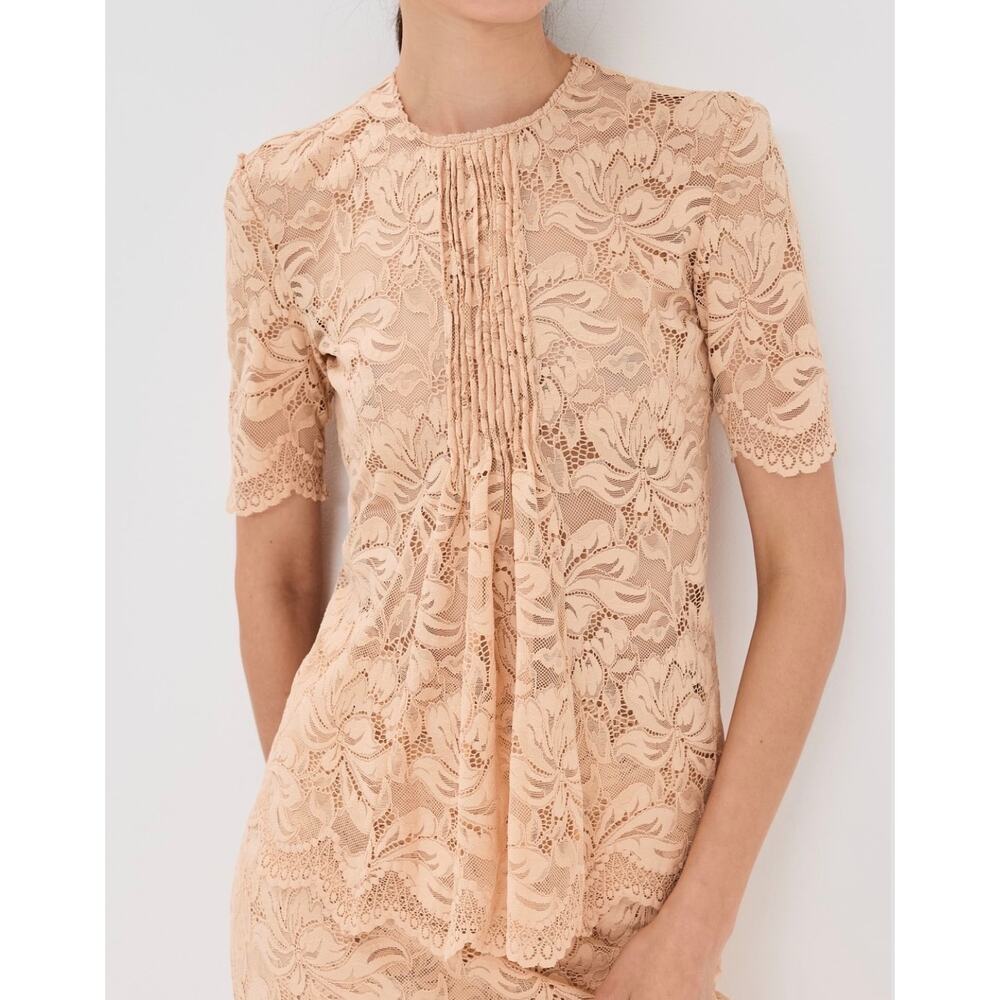 Paco Rabanne Mini Lace Top in Raffia